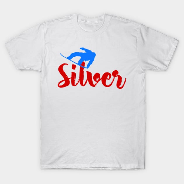 Silver Ski & Snow T-Shirt by ArtDesignDE